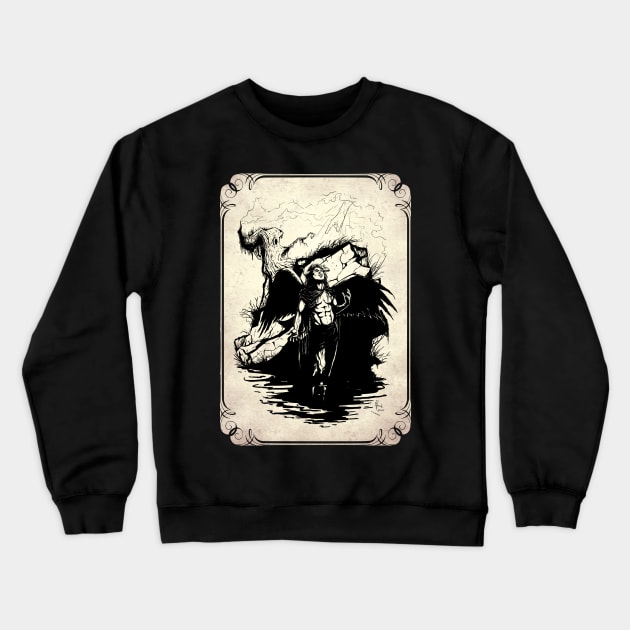 The Punishment of lucifer Crewneck Sweatshirt by Hellustrations